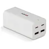 Image de Lindy - Adaptateur secteur - 100 Watt - 5 A - Power Delivery 3.0 + PPS, GaNFast - 4 connecteurs de sortie (2 x USB-C, 2 x USB) - blanc