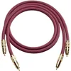 Image de CÃ¢ble audio Oehlbach 2043 [2x Cinch / RCA mÃ¢le - 2x Cinch / RCA mÃ¢le] 0.50 m bordeaux contacts dorÃ©s