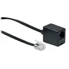 Image de Schwaiger - Rallonge de câble de téléphone - RJ-11 (F) pour RJ-11 (M) - 10 m - plat - noir