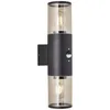 Image de Sergioro Applique Extérieure 2l Avec Détecteur. Noir Depoli. 2xe27 20w. Ampoule Non Incluse
