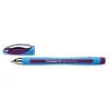 Image de Schneider Stylo Bille Ã Capuchon, Pointe Large, Corps Caoutchouc Confort, Encre Violette