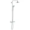 Image de Colonne thermostatique EUPHORIA SYSTEM 180 GROHE 27296001 - tÃªte Ã 18 cm + douchette 3 jets - chromÃ©