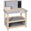 Image de Roba Roba Établi Enfant En Bois À Hauteur Réglable + 27 Pièces De Bricolage - Gris Et Blanc