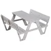 Image de Roba Roba Table Pique-Nique Enfants "Outdoor +" Avec Dossiers - Bois Massif - Table D'extérieur - Gris