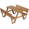 Image de Roba Roba Table Pique-Nique Enfants Outdoor + En Bois Massif - Avec Dossiers - Table D'extérieur 4 Places - Teck