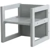Image de Roba Tabouret D'enfant - Style Maison De Campagne - Chaise RÃ©versible Ã 3 Hauteurs D'assise - Bois Gris