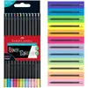 Image de Faber-Castell 116410 - Crayons De Couleur Black Edition, Couleurs Neon + Pastel, Etui De 12 Pieces