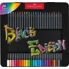 Image de Boîte métal de 24 crayons couleur Faber-Castell Black Edition