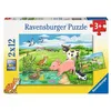Image de Ravensburger Puzzle - Animaux de la ferme, 2x12 pièces