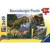 Image de Puzzle Ravensburger - Dinosaures, 3x49 pièces