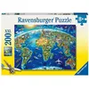 Image de Ravensburger Puzzle - Carte du monde, 200 pièces