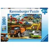 Image de Puzzle Ravensburger - Véhicules de construction, 100 pièces XXL
