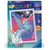 Image de CreArt Kids 18x24cm Etincelant Pégase, Kit de peinture par numéros Numéro d'Art, Des 7 ans, 25830,
