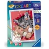 Image de CreArt Kids 18x24cm Chaton et son nounours, Kit de peinture par numéros Numéro d'Art, Des 9 ans, 25838,
