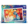 Image de CreArt Kids 31x21cm Paon, Kit de peinture par numéros Numéro d'Art, Des 9 ans, 25907,