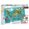 Image de Puzzle Nathan Carte du monde des animaux 45 pièces