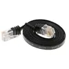 Image de Helos - Cordon de raccordement - RJ-45 (M) pour RJ-45 (M) - 7.5 m - UTP - CAT 6a - moulé, plat - noir