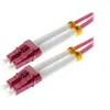 Image de Helos - Cordon de raccordement - LC multi-mode (M) pour LC multi-mode (M) - 3 m - fibre optique - duplex - 50 / 125 microns - OM4 - violet