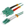 Image de Helos - Cordon de raccordement - LC multi-mode (M) pour SC multi-mode (M) - 2 m - fibre optique - duplex - 50 / 125 microns - OM3 - turquoise