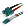 Image de Helos - Cordon de raccordement - LC multi-mode (M) pour SC multi-mode (M) - 20 m - fibre optique - duplex - 50 / 125 microns - OM3 - turquoise