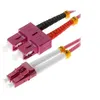 Image de Helos - Cordon de raccordement - LC multi-mode (M) pour SC multi-mode (M) - 7.5 m - fibre optique - duplex - 50 / 125 microns - OM4 - violet