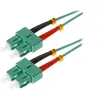 Image de Helos - Cordon de raccordement - SC multi-mode (M) pour SC multi-mode (M) - 20 m - fibre optique - duplex - 50 / 125 microns - OM3 - turquoise