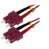 Image de Helos - Cordon de raccordement - SC multi-mode (M) pour SC multi-mode (M) - 1 m - fibre optique - duplex - 50 / 125 microns - OM4 - violet