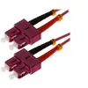 Image de Helos - Cordon de raccordement - SC multi-mode (M) pour SC multi-mode (M) - 20 m - fibre optique - duplex - 50 / 125 microns - OM4 - violet