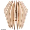 Image de Kit abat jour lamelles en bois - modèle Copenhague - 22 x 23,5 cm