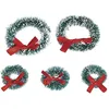 Image de Couronnes de NoÃ«l Miniature, rouge carmin, 2 pces Ã¸ 5cm+3 pces Ã¸ 3cm, 5 pces