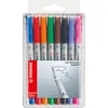 Image de STABILO - Stylo feutre OHPen universal, S, étui plastique de 8largeur de tracé: 0,4 mm, grip antidérapant, clip, peut rester ouvert durant 3 jours, capuchon venti