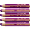 Image de STABILO - Lot de 5 - crayon aux talents multiples woody 3 in 1, rond