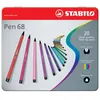Image de STABILO PEN68 BOITE METAL 20 FEUTRES