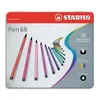 Image de Stabilo BoÃ®te MÃ©tal 20 Feutres Pen68. Pointe Moyenne. Coloris Assortis