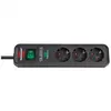 Image de Brennenstuhl 1158820315 eco-line barre multiprise avec 3 prises, protection anti-surtension et câble h05vv-f 3g1,5 anthracite 13