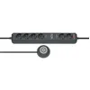Image de brennenstuhl Eco-Line Extension Socket Comfort Switch Plus EL CSP 24 6-way 1,5m H05VV-F 3G1,5 2 permanent, 4 switchable - Coupe-circuit - connecteurs de sortie : 6 - 1.5 m cordon - anthracite