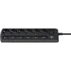 Image de Brennenstuhl Brennenstuhl 1153110116 bloc multiprise 6 prises 2 m H05VV-F 3G1,5 noir + switches