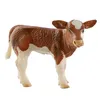 Image de Animaux Figurine Veau Marron Et Blanc Mona - 7 Cm