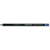 Image de STAEDTLER - Marqueur à sec Lumocolor permanent glasochrom, bleu, crayon bois, résistant à l'eau, ne sèche pas, corps noir / embout à la couleur de l'encre, marqua