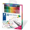 Image de Staedtler triplus fineliner 334 set de 30 feutres pointe superfine 0,3 mm assortis 24 + 6 offerts 334 c30p