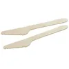 Image de Fackelmann 31026 Lot de 30 couteaux jetables en bois FSC, Couteaux Ã  usage unique biodÃ©gradables, Bois certifiÃ© FSC, 16,5x2,5cm