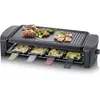 Image de RG9646 Appareil à raclette 8 personnes 1 400 W - Plaque de cuisson rainurée et lisse 41,5 x 21 cm antiadhésive - Noir et inox