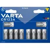 Image de Varta Pack 10 Piles Photo Lithium Cylindrical CR123A