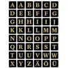 Image de 2 planches stickers Lettres Dorées en relief Herma