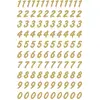 Image de 2 planches stickers chiffres dorés italiques Herma