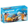 Image de Playmobil City Action 5396 Agents avec tracteur à bagages