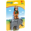 Image de Playmobil 1.2.3 9381 Soigneuse avec éléphanteau