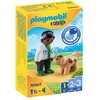 Image de Playmobil 1.2.3 70407 Vétérinaire avec chien