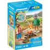 Image de Playmobil Playmobil My Life 71513 - Grand-père avec petite fille et feu de camp