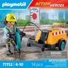 Image de Playmobil Action Heroes 71752 Ouvrier marteau-piqueur et signalisation
